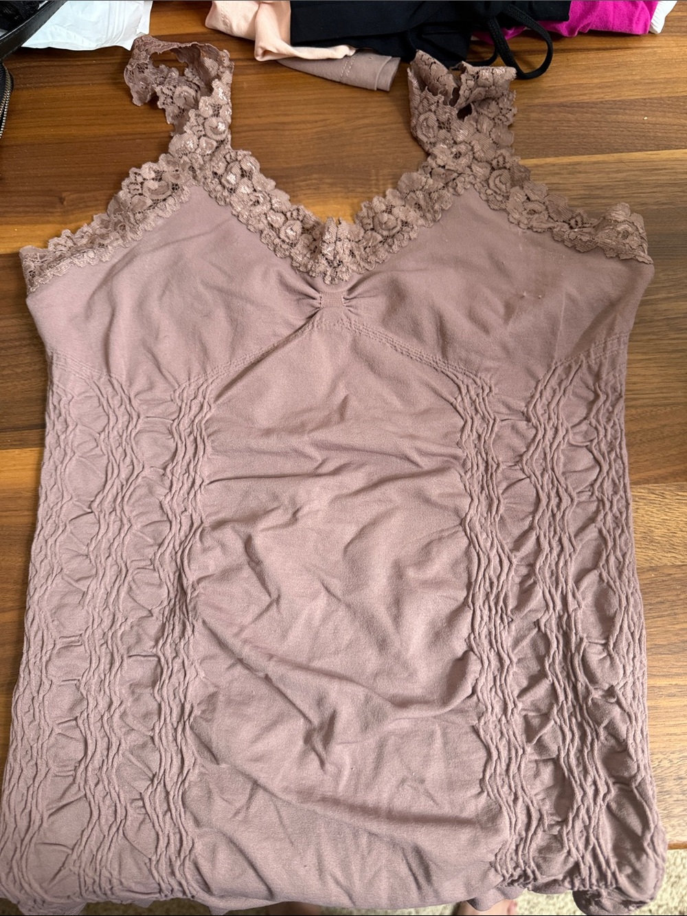 Women's Lace-Trim shaping Camisole Tank Top in Mauve